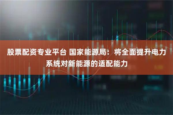 股票配资专业平台 国家能源局：将全面提升电力系统对新能源的适配能力